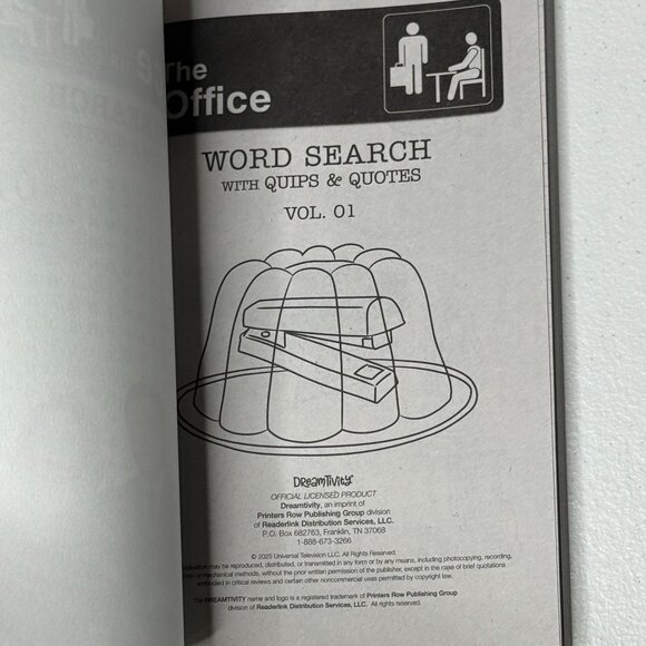 The Office Word Search Book Vol 01 Large Print Puzzles with Quotes - Picture 4 of 4